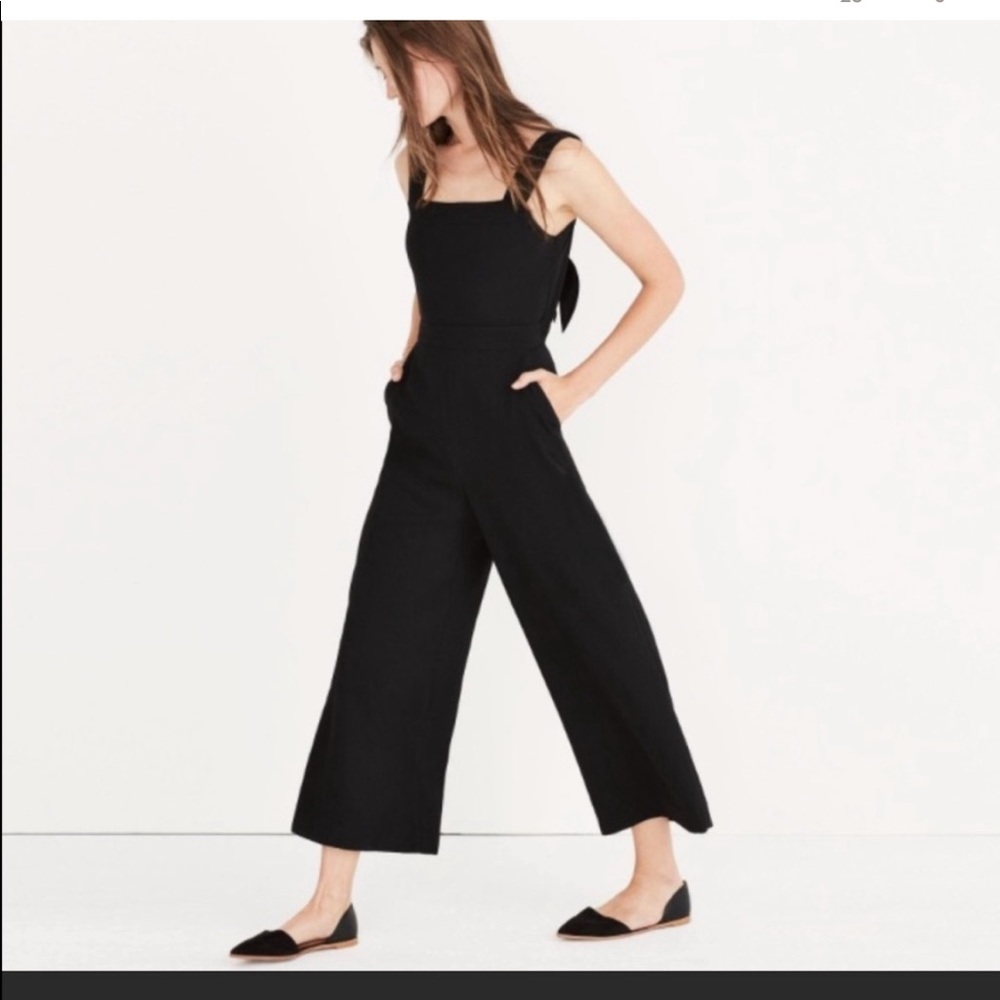MADEWELL Apron-Bow Back Jumpsuit